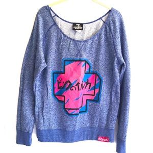 Pink Dolphin purple sweatshirt with logo